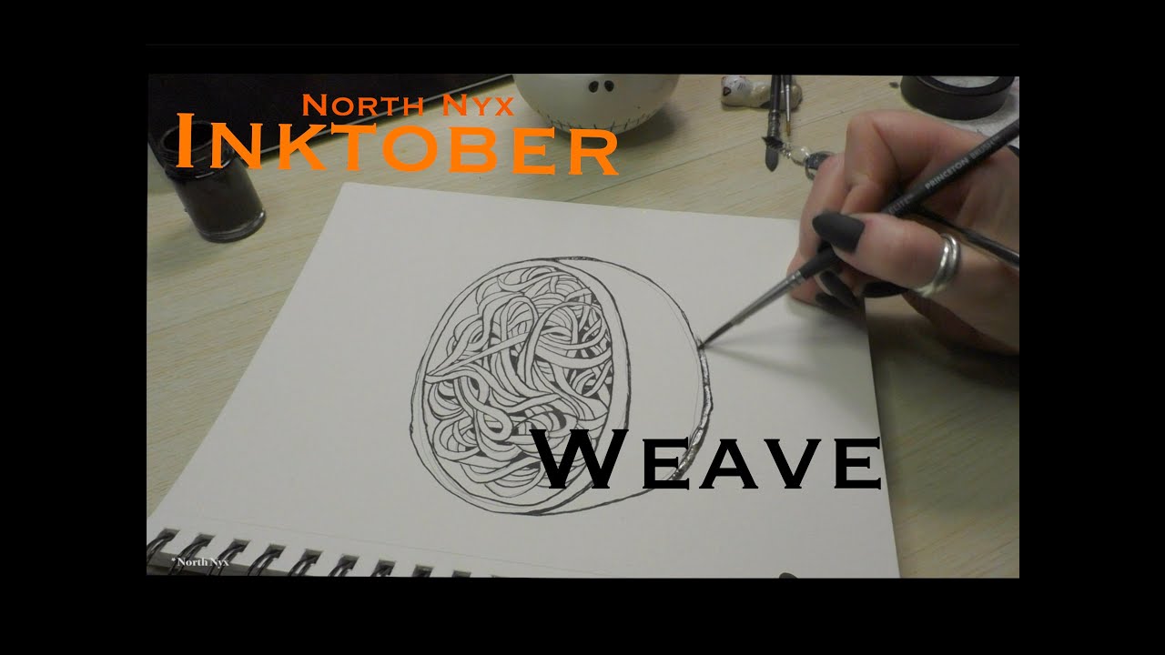 Inktober 🔸️Weave 🔸️ Fast & Easy Fun Ink Sketch Together w Chill Music - No Voice