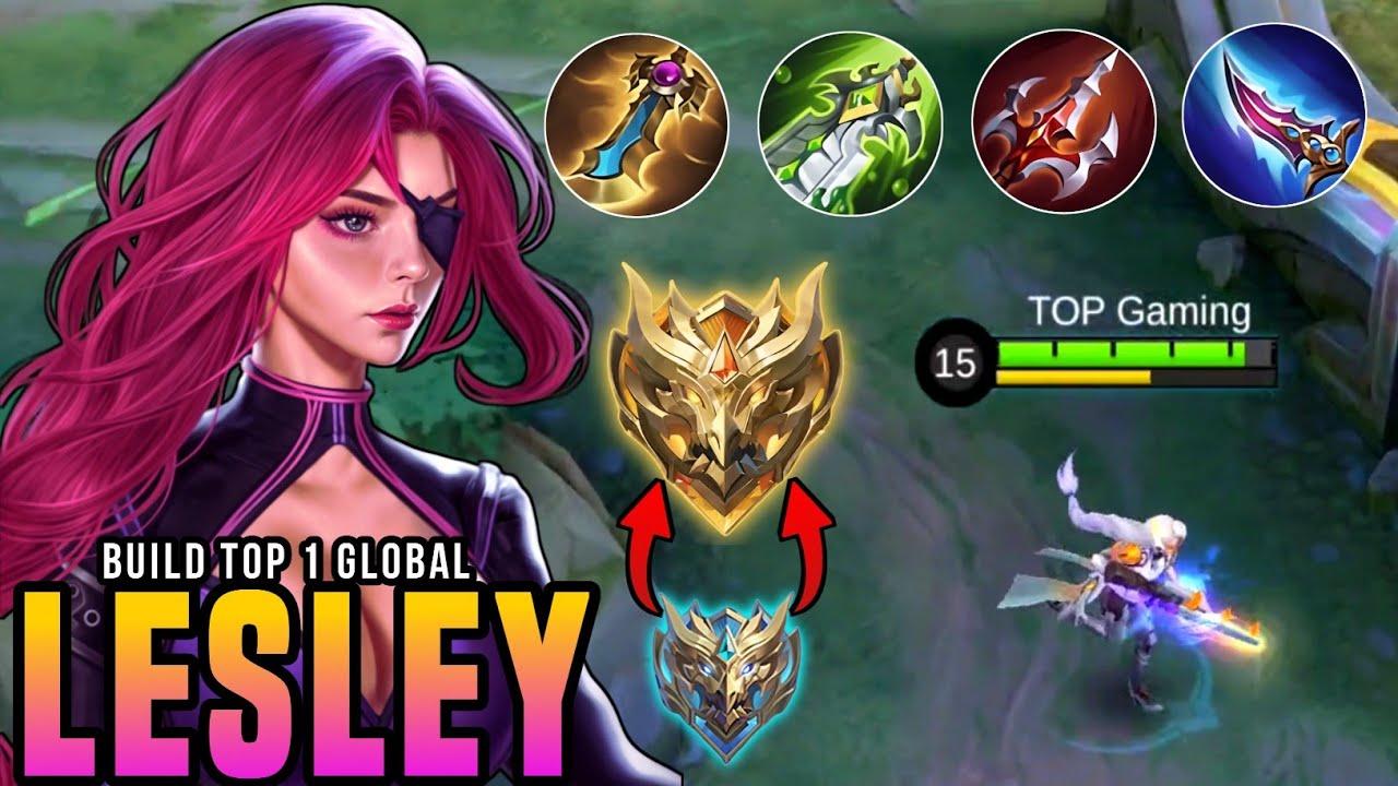 ONE SHOT DELETE!! New OP Build for Lesley Sidelane Monster! - Build Top Global Lesley 2024 ~ MLBB