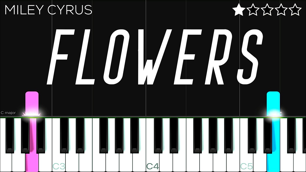 Miley Cyrus - Flowers | EASY Piano Tutorial