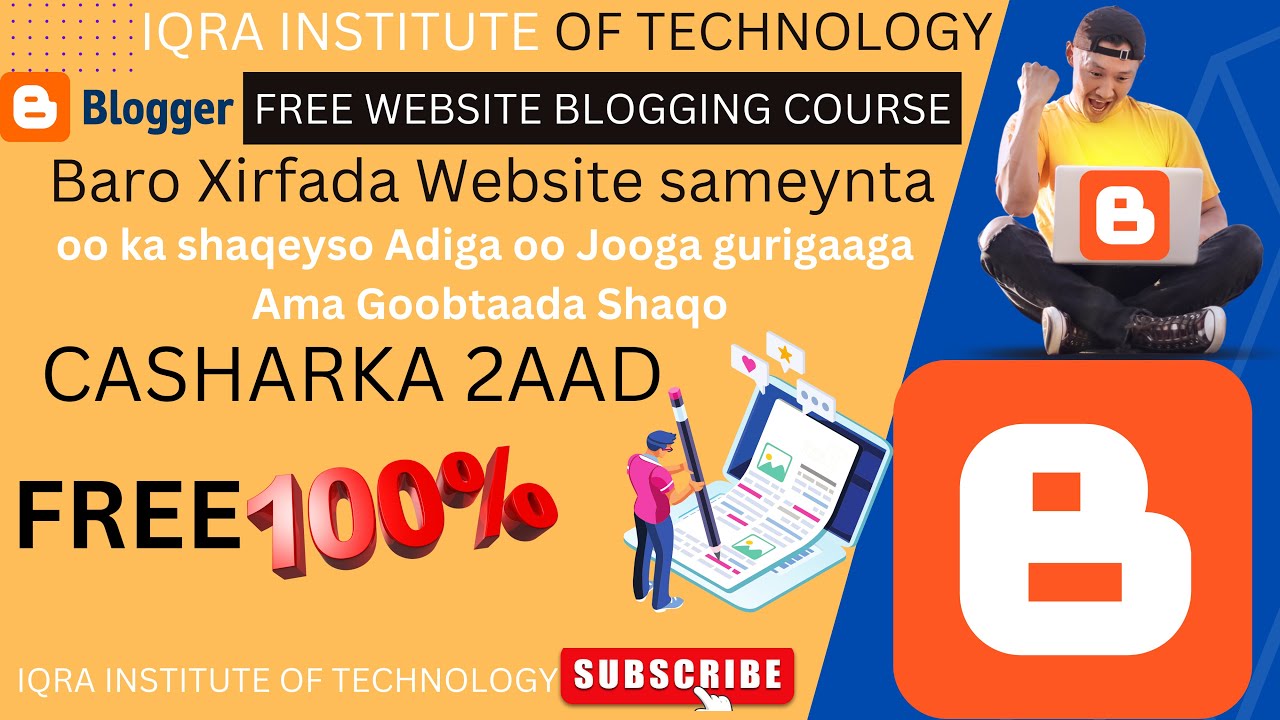 sidee loo sameeya website blogger ah /baro sida website loo dhiso/build your website and earn money