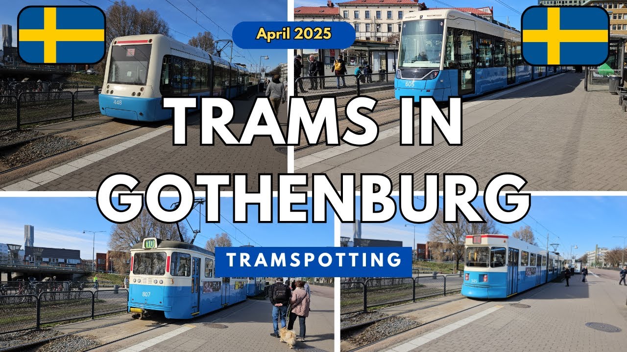 🚋 Some Trams in Gothenburg | Sweden 🇸🇪 | 04.04.2025