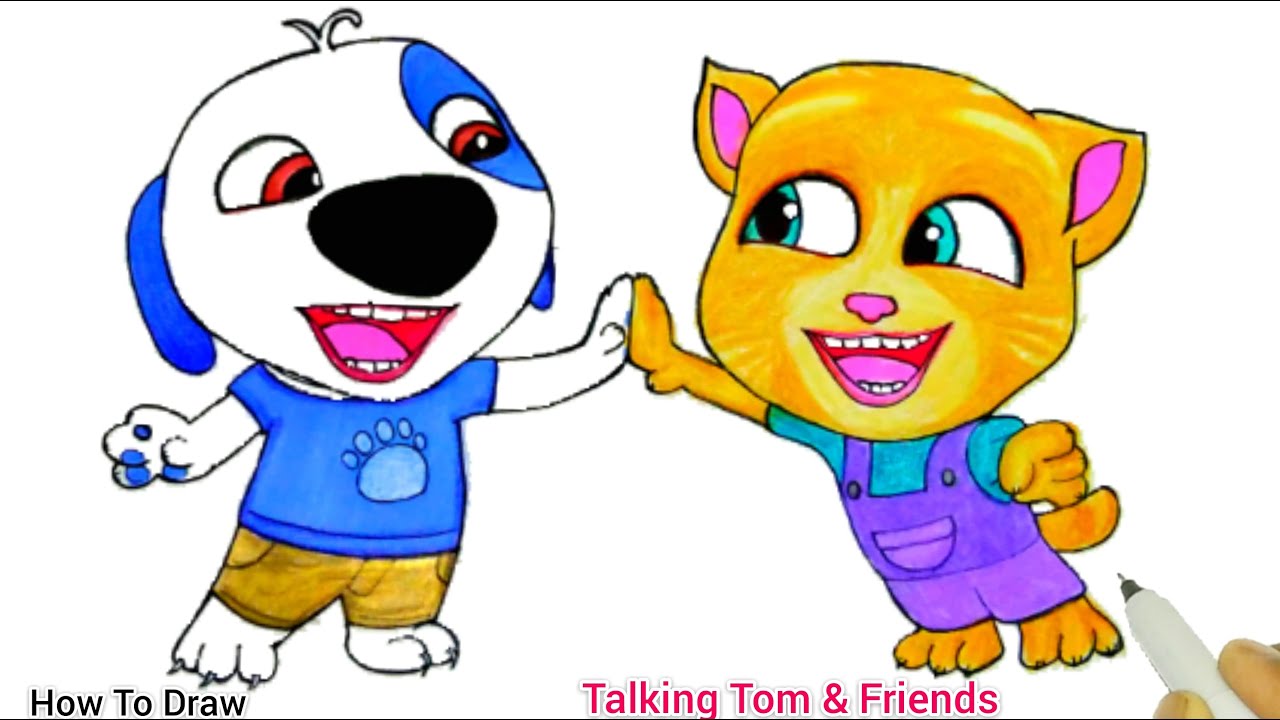 We together the best friends! | Talking Tom And Friends | How To Draw Talking Tom And Friends