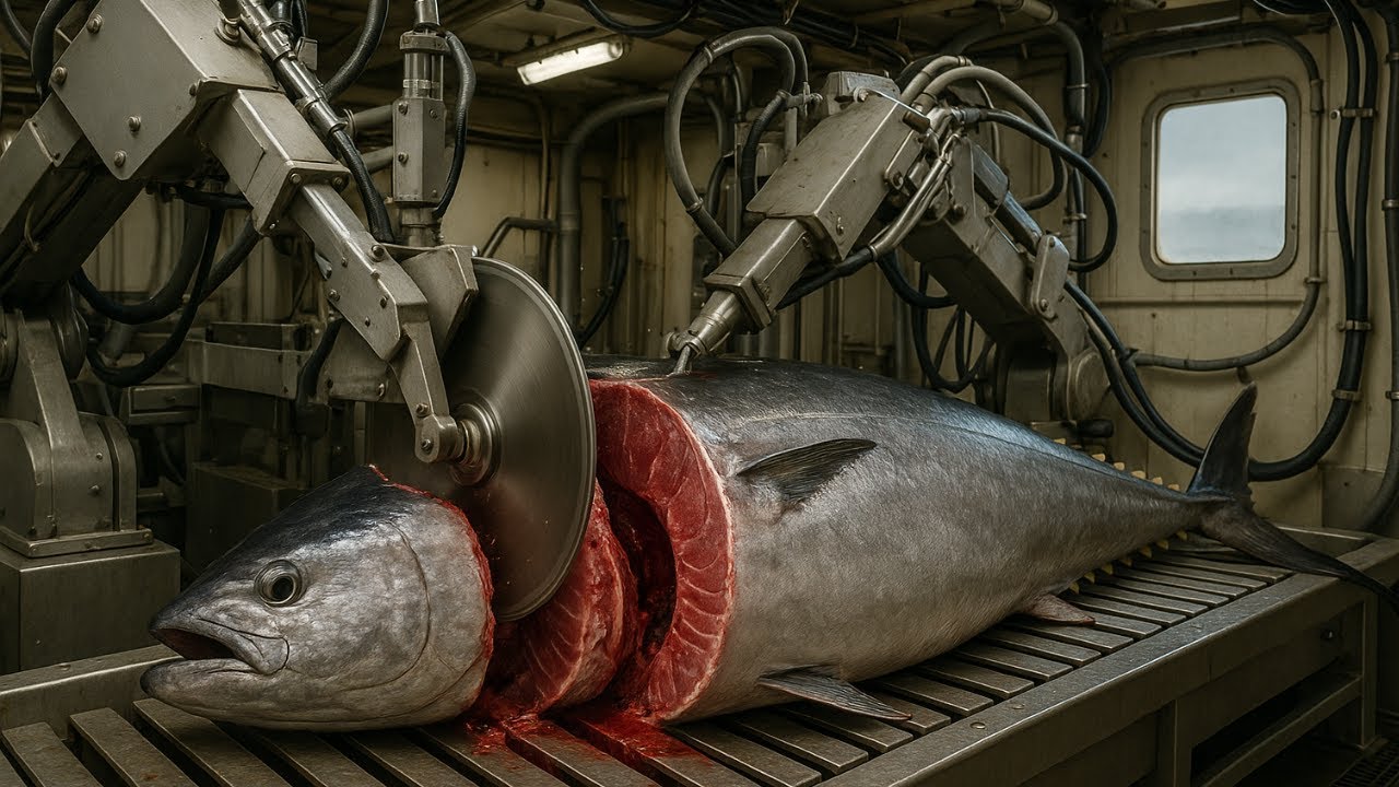 Así procesan TONELADAS de pescado en fábricas que FLOTAN sobre el agua