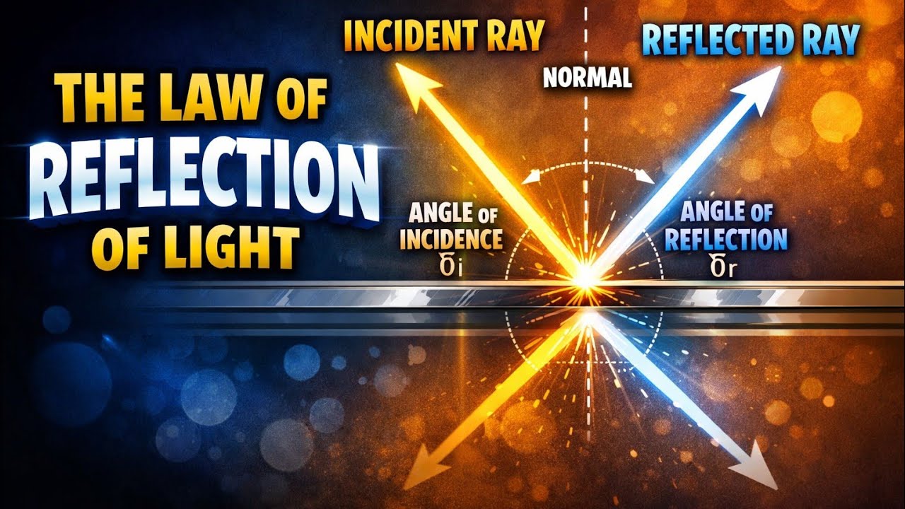 The Law of Reflection of Light ⚡ Explained with Diagrams | Physics Class 9 & 10