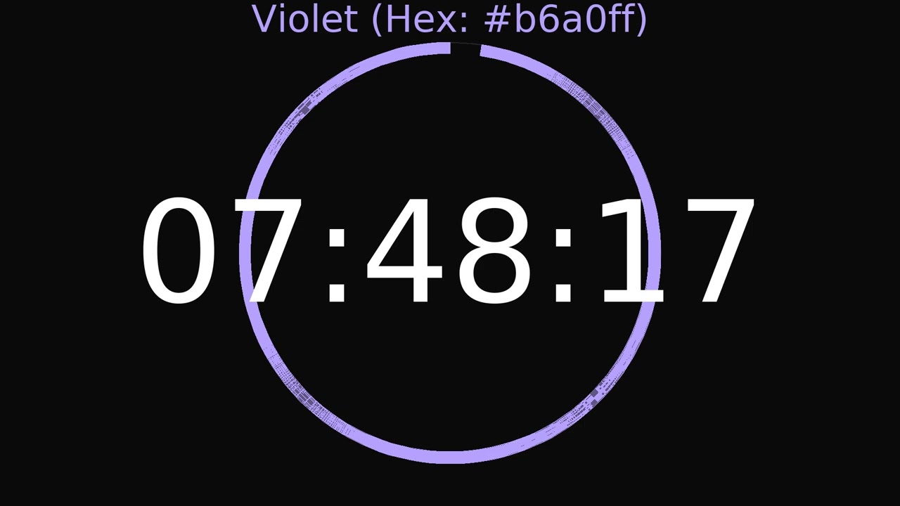 8 Hour Timer | Violet Colour