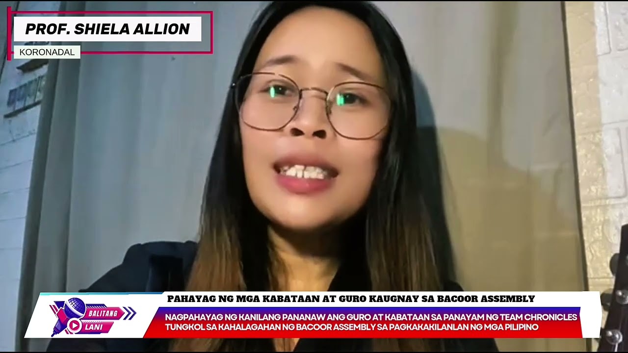 BALITANG LANI: Panayam sa Kabataan at Guro Hinggil sa Bacoor Assembly of 1898 Act