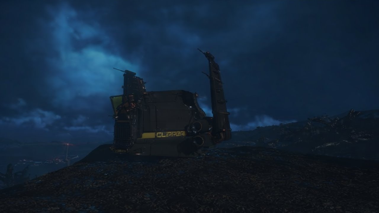 Star Citizen | Drake Clipper | Quiet Arrival on Pyro I (Heavy Rain Ambience)
