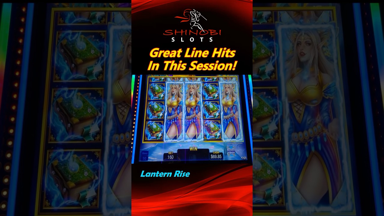 Great Line Hits in Lantern Rise and Butterfly Rise slots by AGS! #shinobislots #shorts #shortfeed