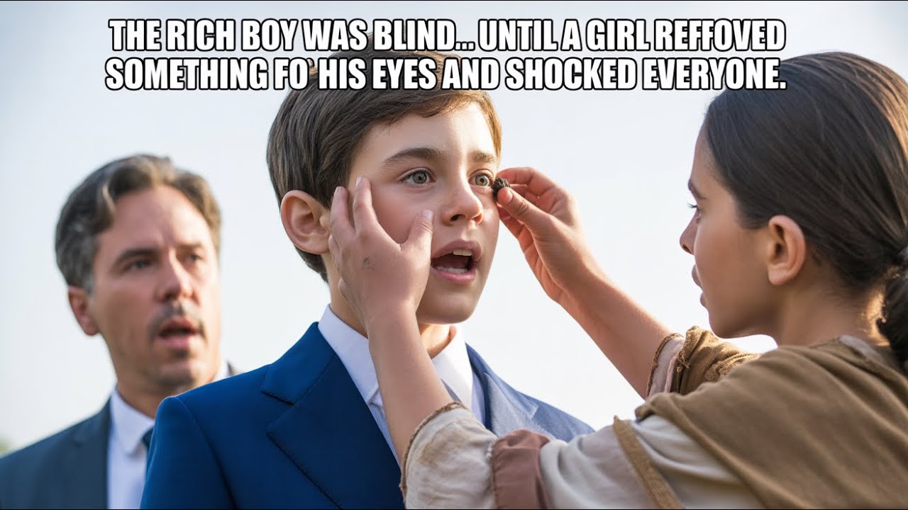 The Rich Boy Was Blind… Until A Girl Removed Something From His Eyes And Shocked Everyone