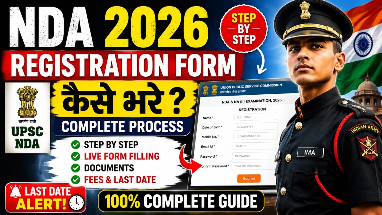 NDA 2026 Registration Form Kaise Bhare? | Complete NDA Online Form Process | UPSC NDA Apply Online 🚀