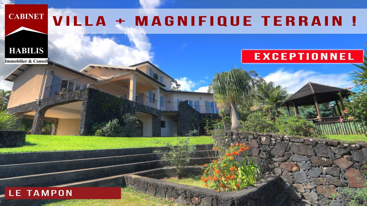 Vente villa 97430 Tampon - Type provençale - Magnifique terrain arboré 4000m²
