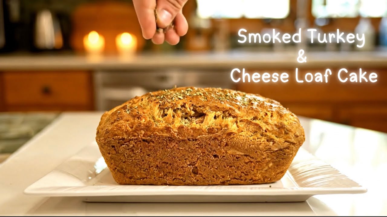 Smoked Turkey & Cheese Loaf Cake