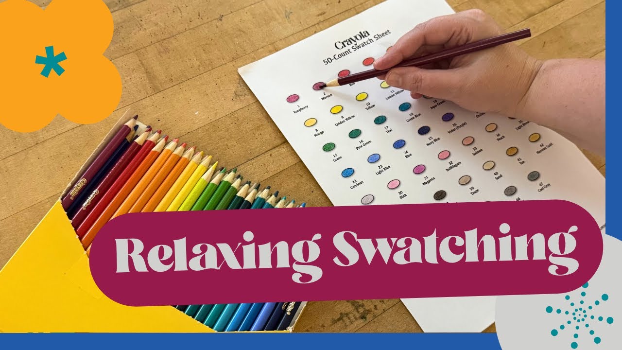 Crayola Colored Pencils 50 Count | Real-Time Swatch Chart