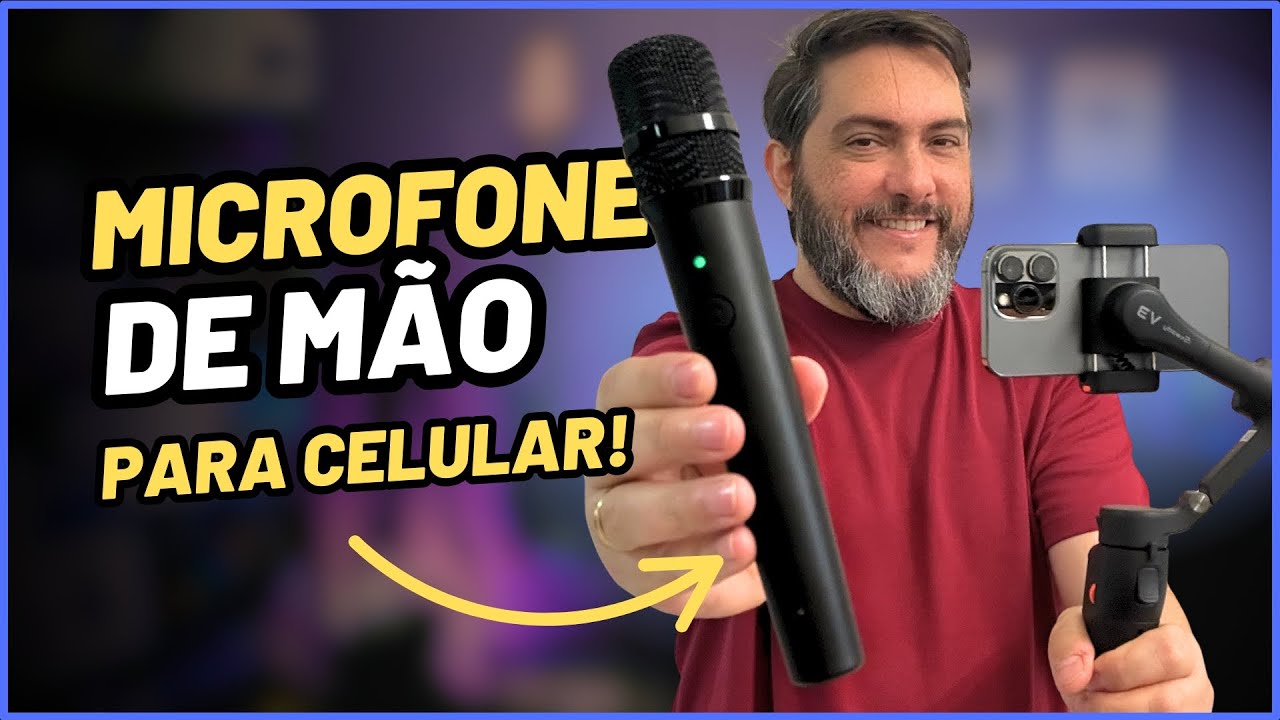 MICROFONE DE MÃO sem fios ACESSÍVEL! Para entrevistas e reportagens no CELULAR - Nunavo U2