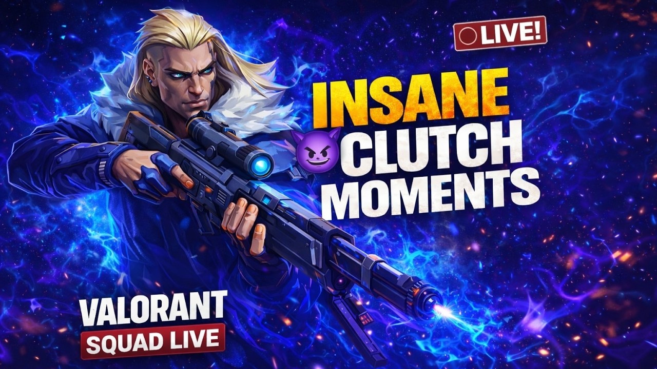INSANE CLUTCH MOMENTS 🔴 Valorant Squad Live with Friends
