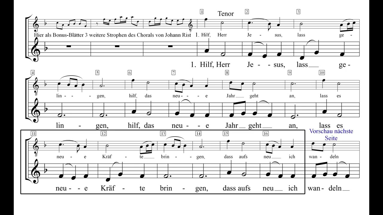 Weihnachtsoratorium 42 Jesus richte mein Beginnen - Alt ab Takt 1