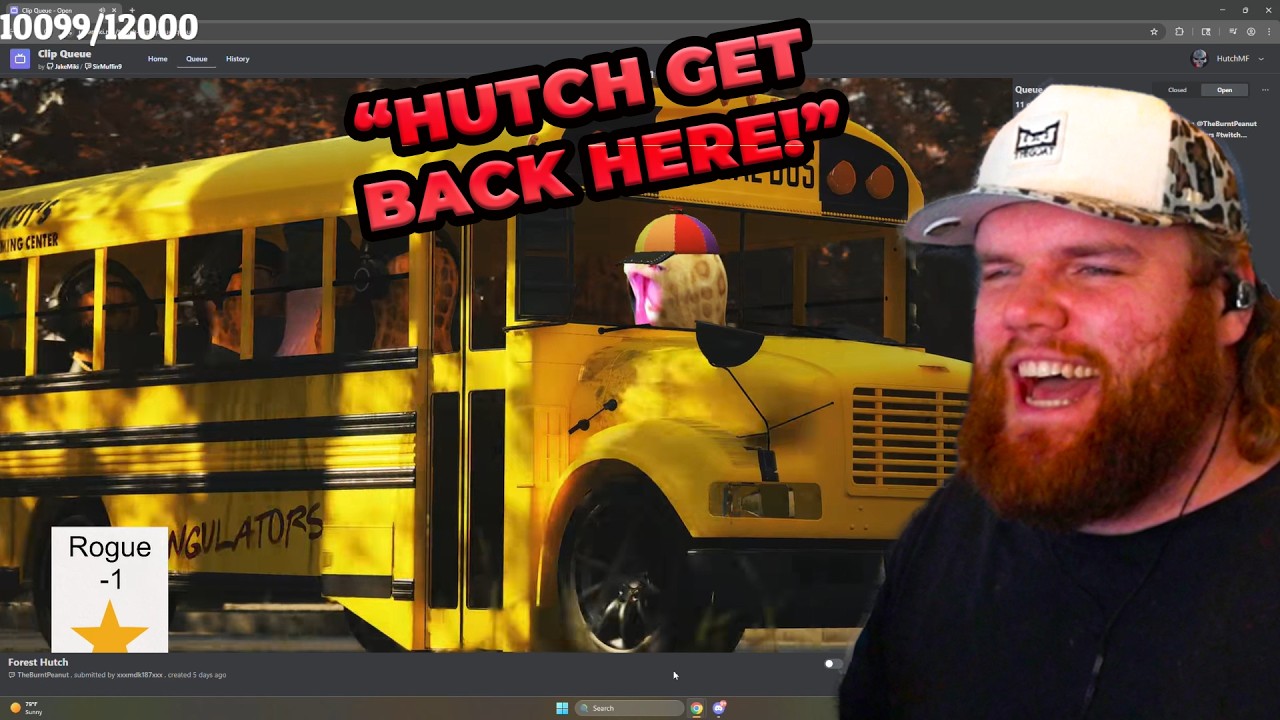 Hutch Reacts to Burnt Peanut's New Hutch Intro, Tfue getting DDOSed & More Clips!