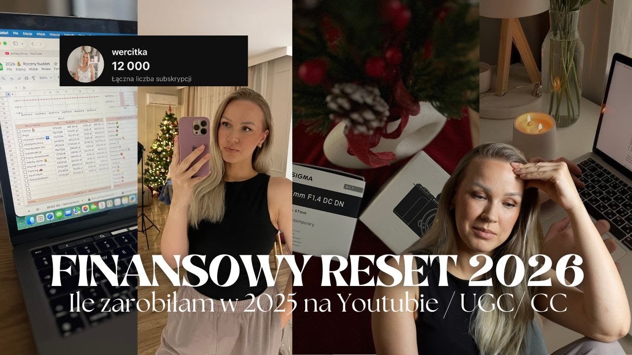 FINANSOWY RESET 2026 💰|Zostawić etat? Ile naprawdę zarobiłam w 2025? YouTube, UGC, content creator