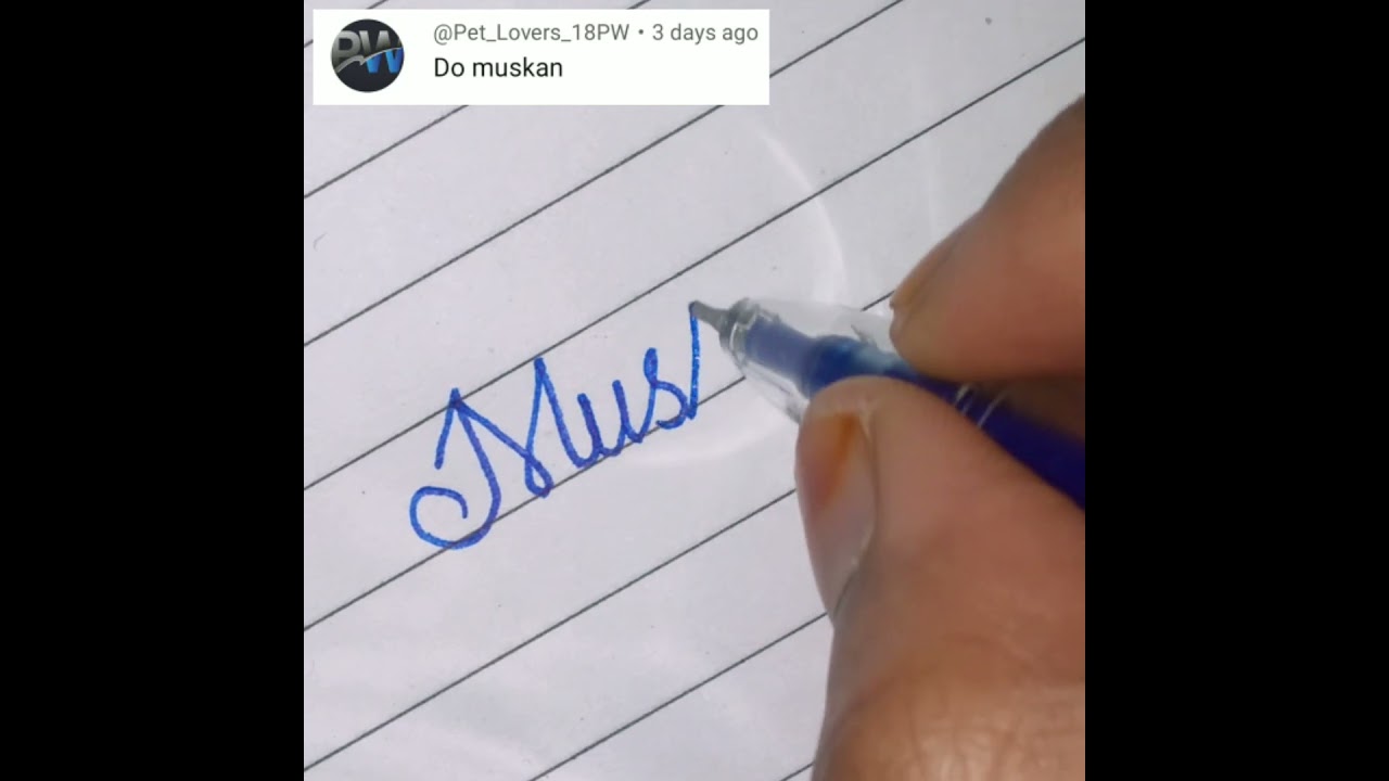 MUSKAN name in cursive writing #viral #trending #fyp #viralvideo  @FukraInsaan &lrm;@triggeredinsaan&nbsp;&lrm;
