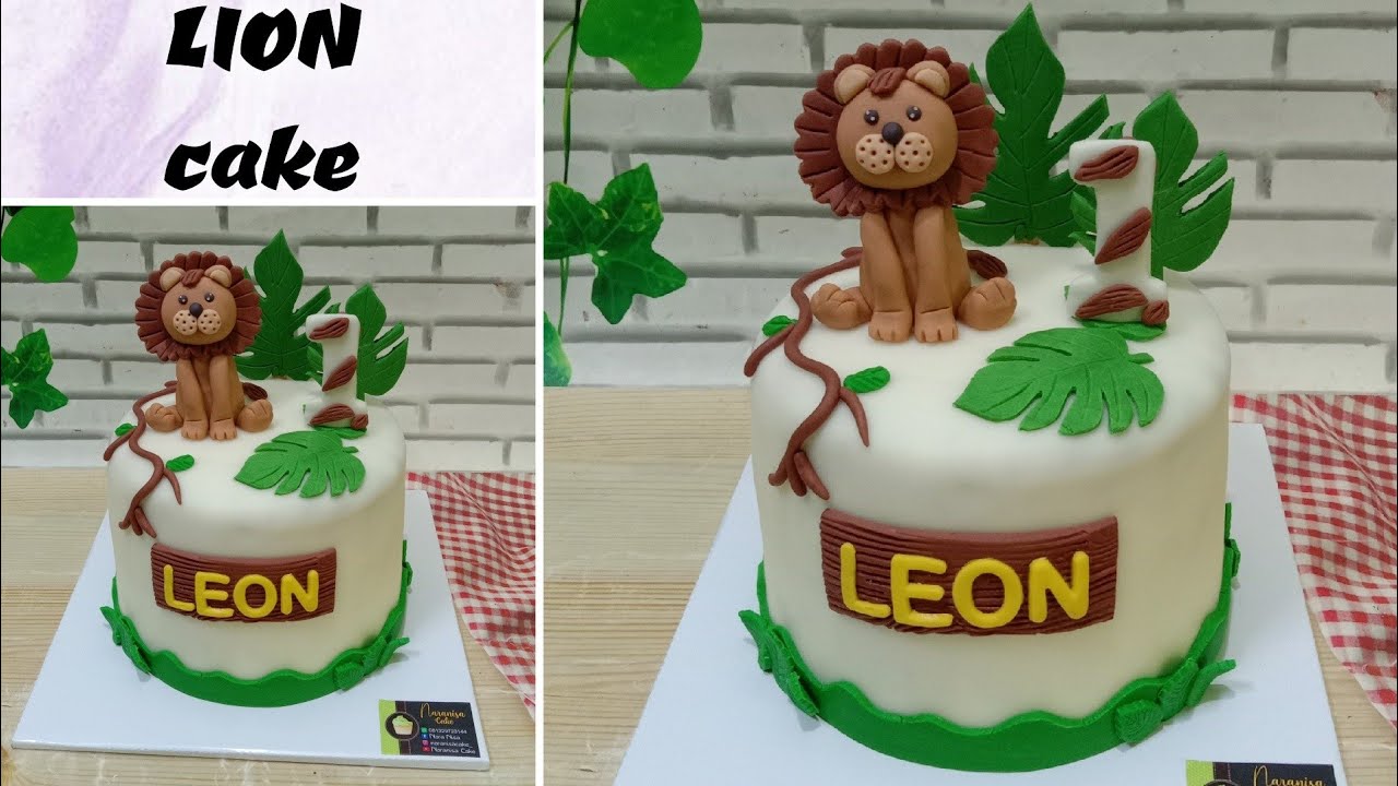 Tart Singa ..figurin fondan cover buttercream
