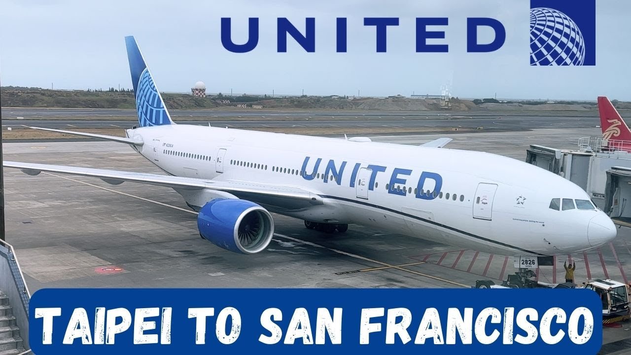 (4K) Taipei to San Francisco TRIP REPORT United Airlines UA 852 Boeing 777-200ER in Economy