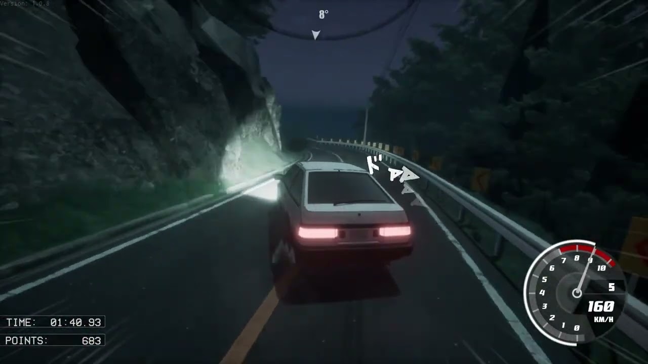Initial D Touge Spirit AE86 Downhill 5:07.10