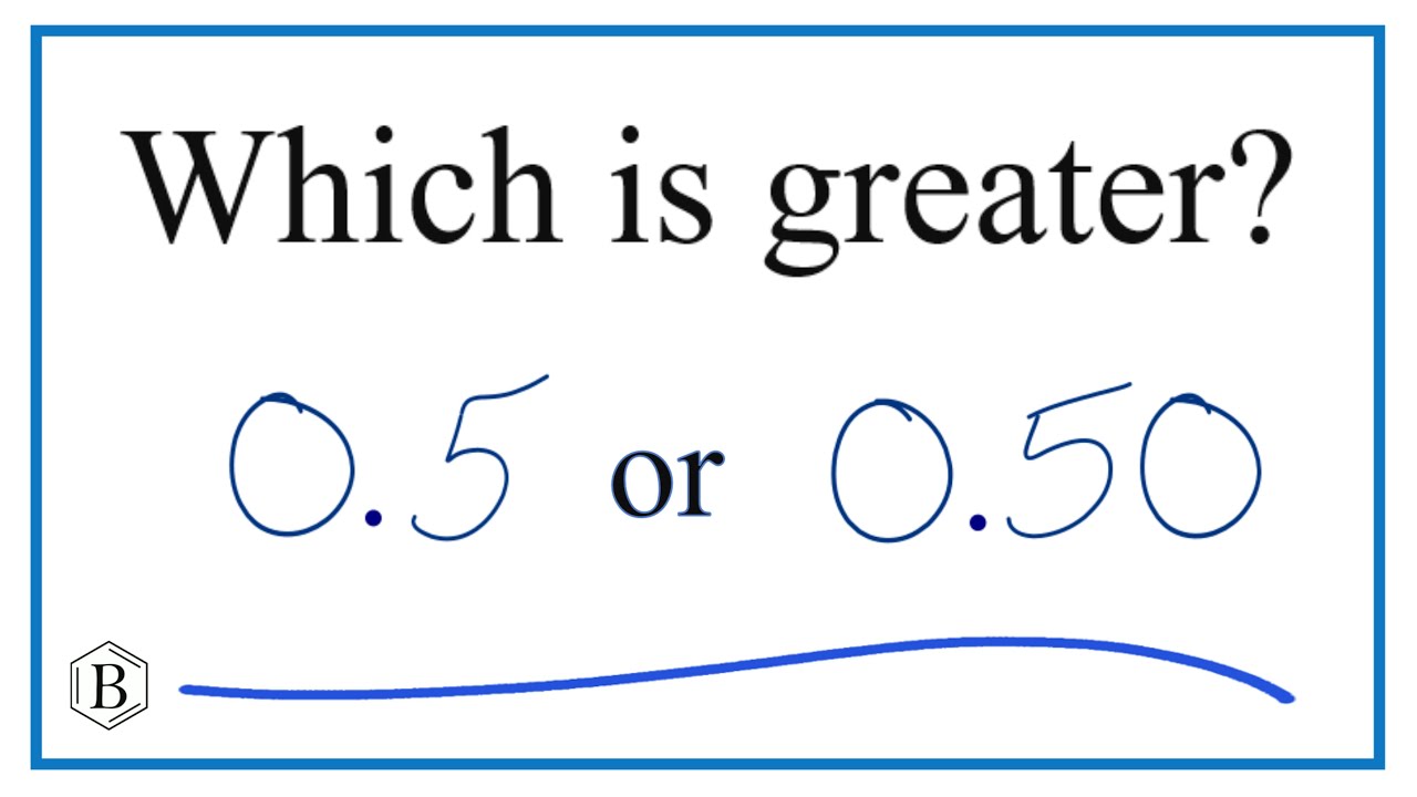 Which is larger?  0.5  or  0.50