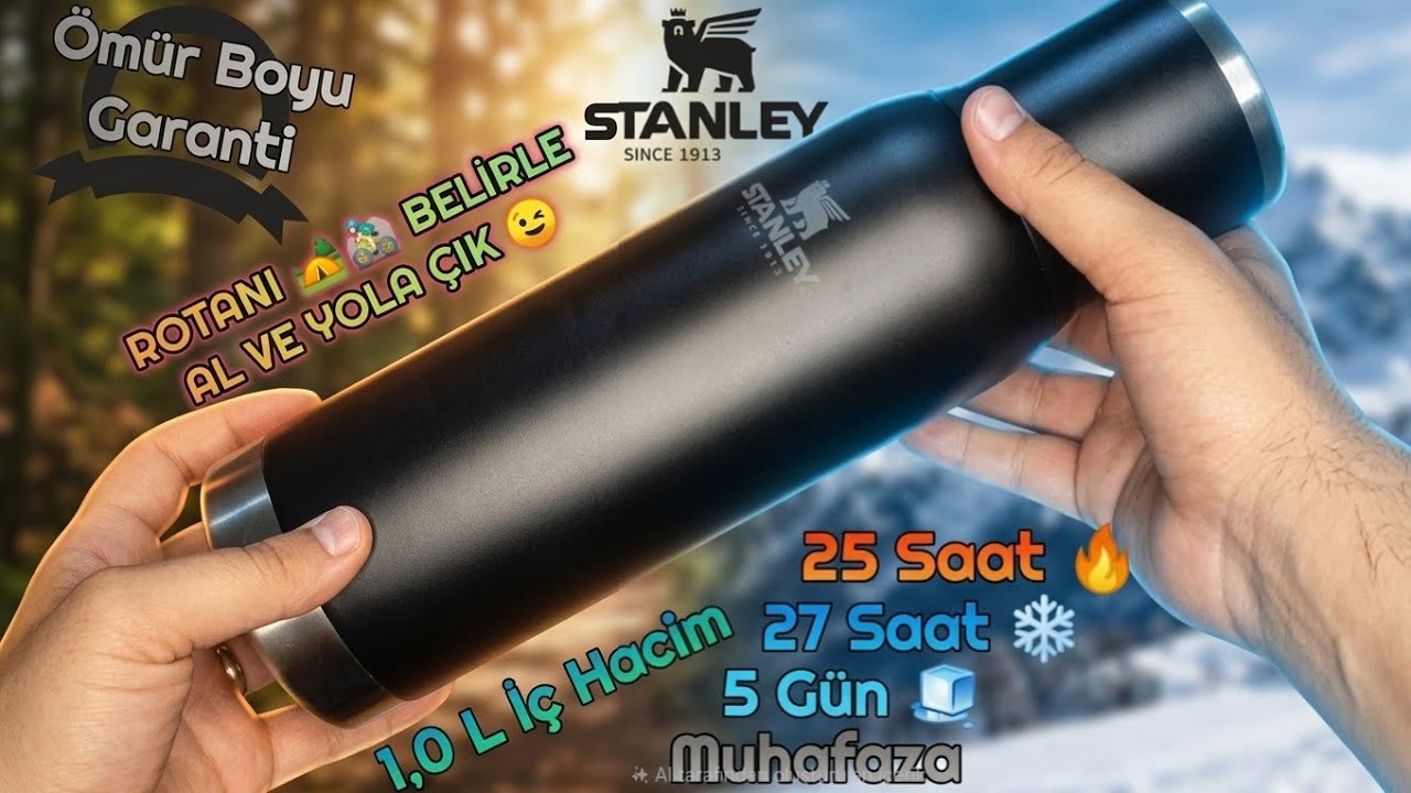 BİM'de Satılan Stanley The Adventure To-Go Bottle 1 L Vakumlu Paslanmaz Çelik Termos İncelemesi