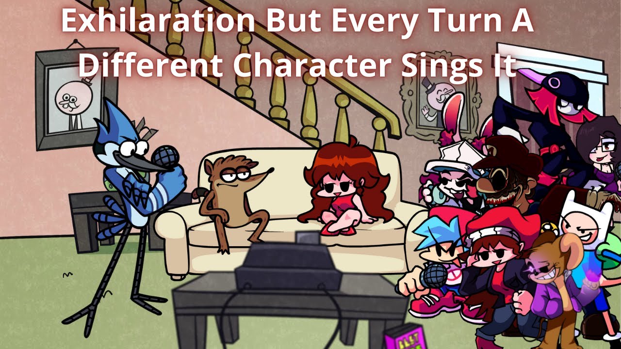 FNF Exhilaration But Every Turn A Different Character Sings It 🎶🎶