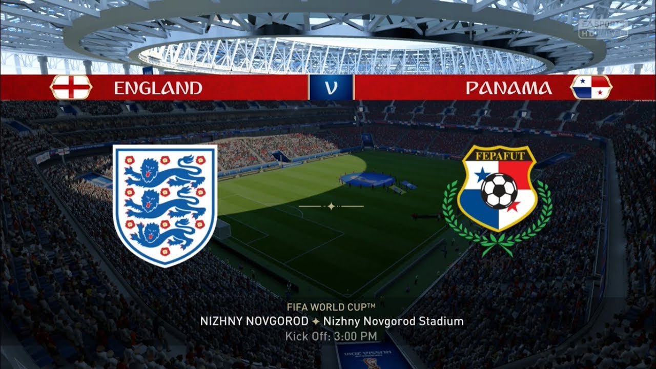 FIFA 18 WORLD CUP ENGLAND VS PANAMA XBOX ONE FULL MATCH GAMEPLAY