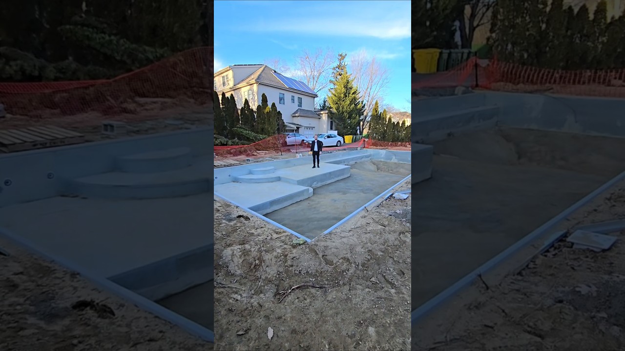 A behind-the-scenes look a pool in the making, designed with modern style & creativity by DIVE Pool