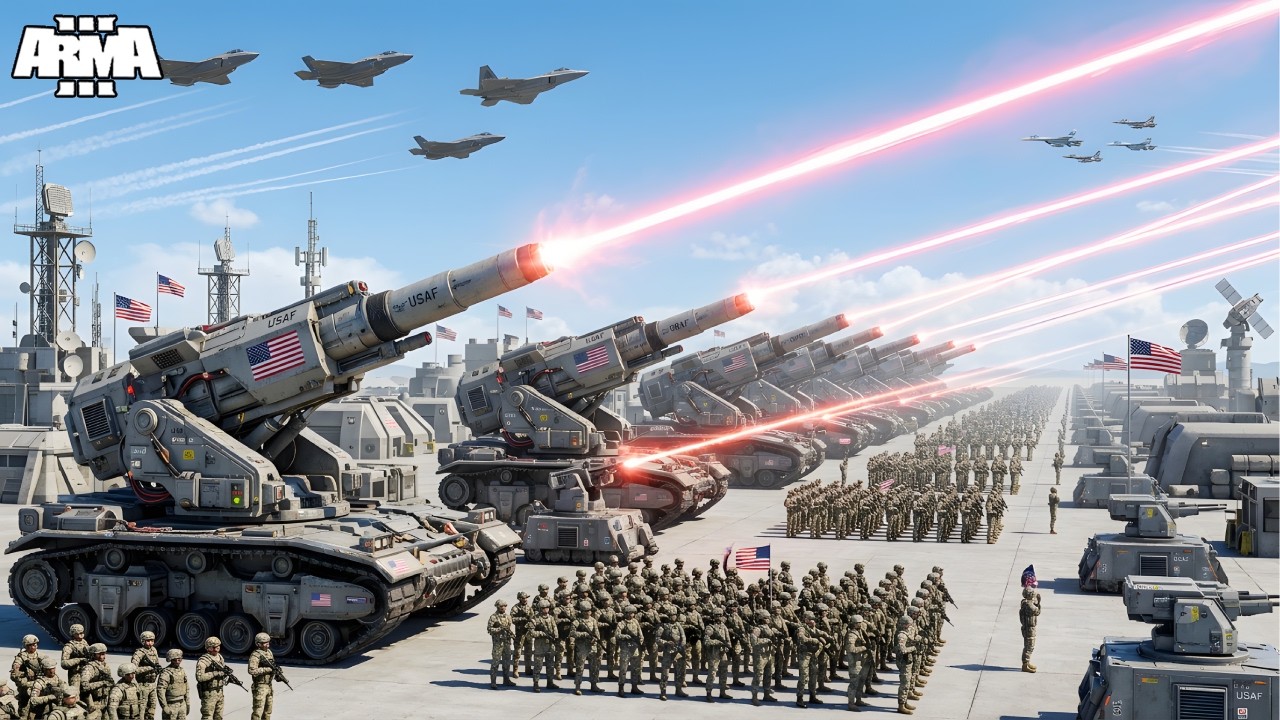 Today, July 26, 2026! US Anti-Aircraft Laser Weapon Shoots Down 250 Russian Fighter Jets | Arma 3