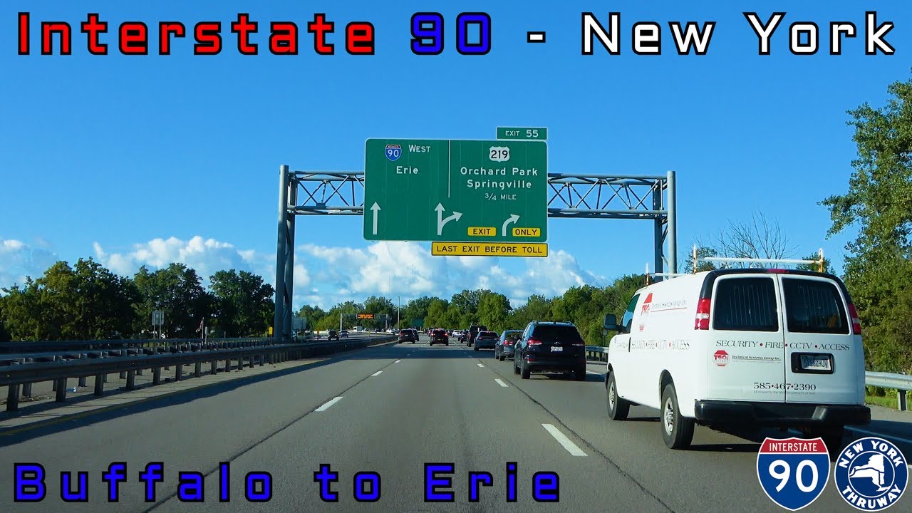 Interstate 90 WB - The New York State Thruway - Buffalo to Erie