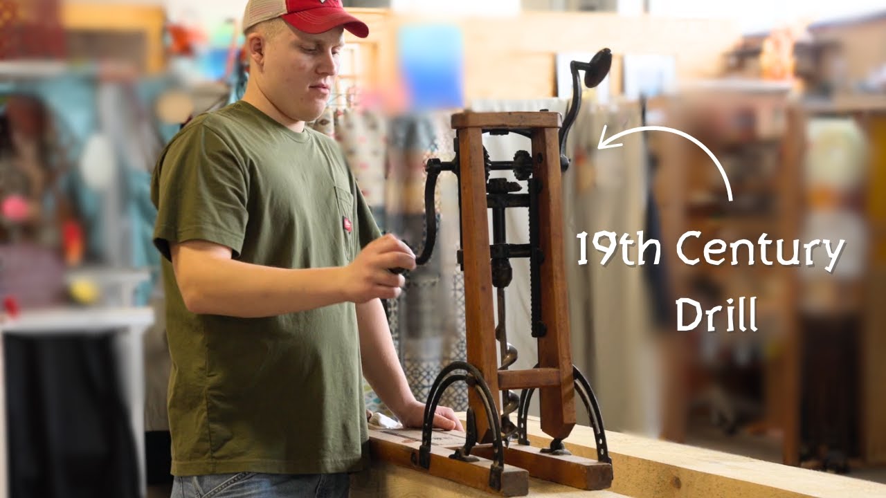 Using a 19th-Century Beam Drill &ndash; Hand Tool Woodworking