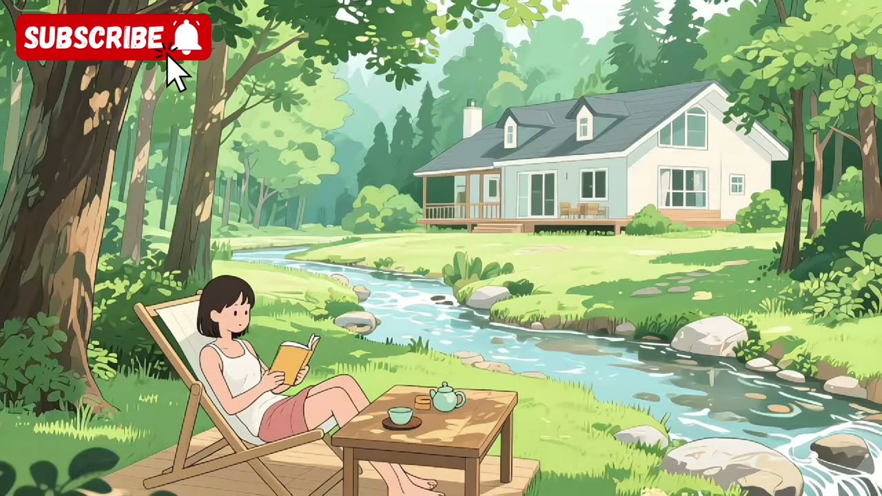 【溪边下午茶】流水声‖翻书声[Afternoon Tea by the Stream] The sound of flowing water || The sound of turning pages