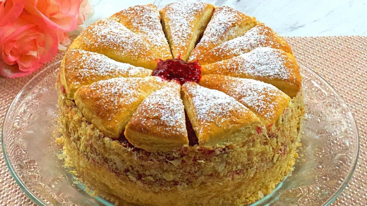 Легкий и супер вкусный торт из слоеного теста! Рецепт спросят все!
