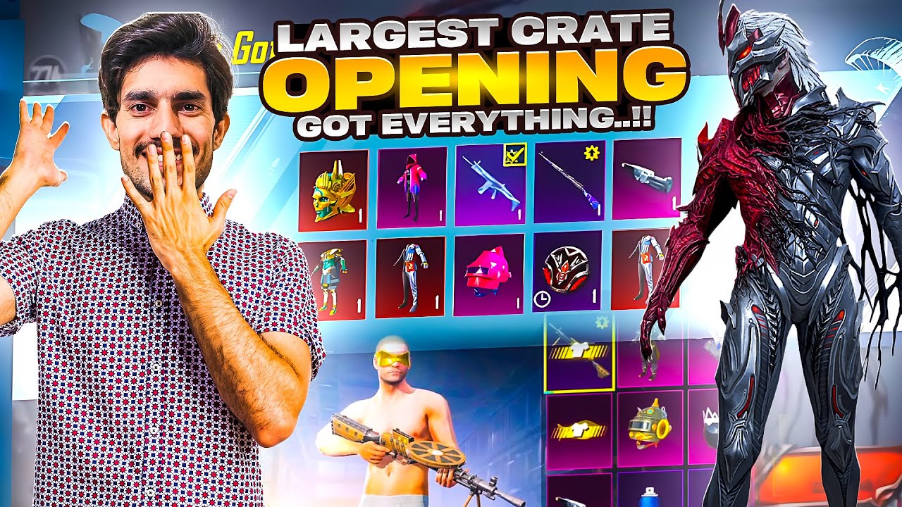LARGEST CRATE OPENING IN THE WORLD 😁 || PUBG MOBILE || FM NASIR YT