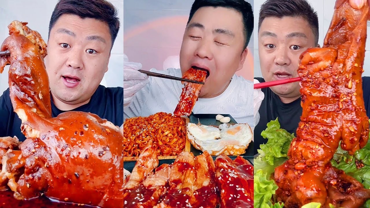 【MUKBANG】Braised Pork Knuckle  Spicy Beef Tendon | Stewed Meat