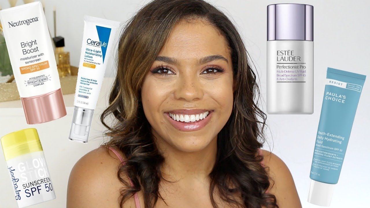BEST SPF for Face! Drugstore, Oily Skin, Under Makeup! Current faves!!