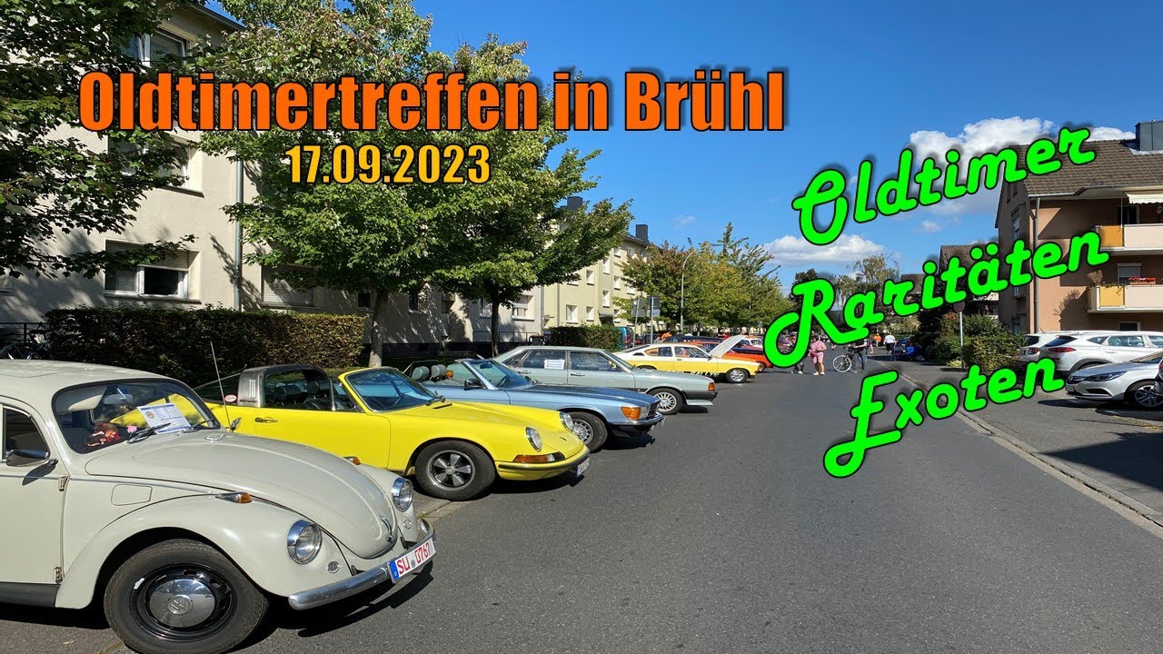 OLDTIMERTREFFEN in Brühl bei KÖLN am 17.09.2023 - seltene OLDTIMER + Stadtfest - in 4K (Viral Video)