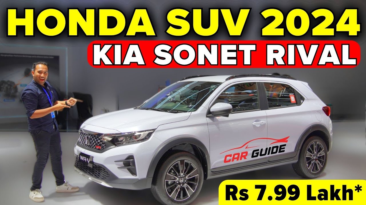 Honda WRV 2024 🔥 Kia Sonet Facelift Rival | ADAS + Turbo Petrol | New Honda SUV 2024 | Nexon Rival