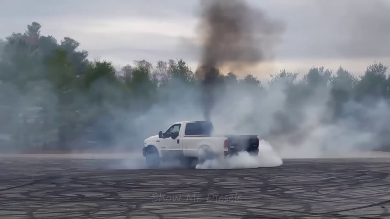 6.0 Powerstroke Burnout, Drift, & Rev Limiter Abuse Compilation 🔴 (PURE SOUND ROLLING COAL)
