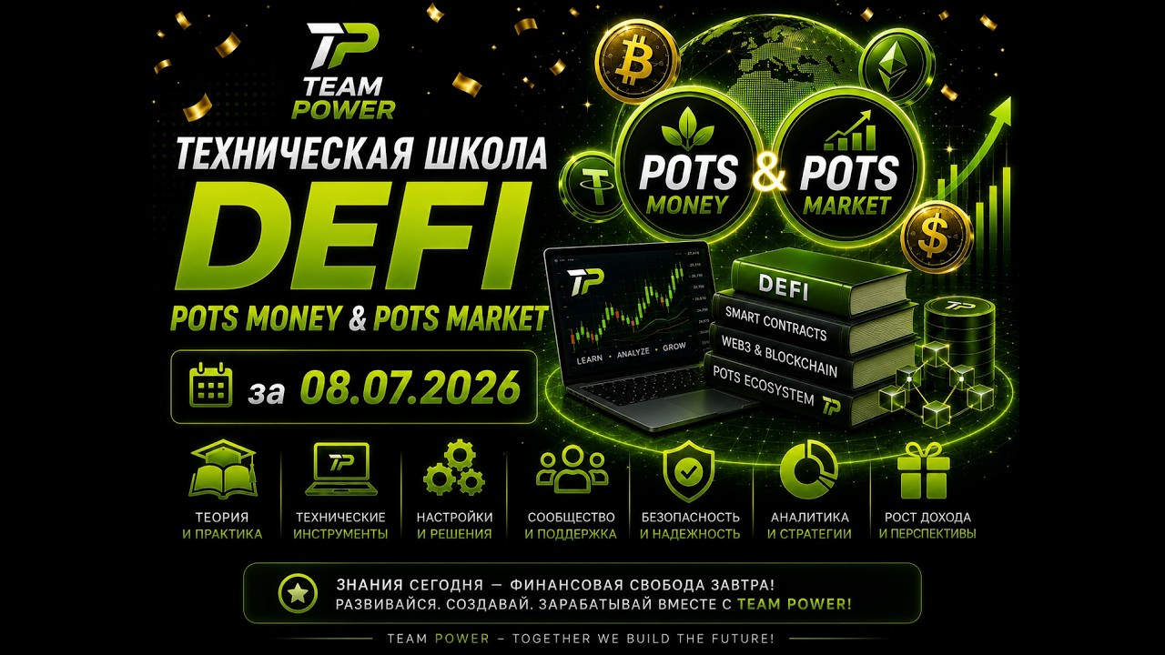Техническая школа DEFI POTS MONEY & POTS MARKET за 08.07.2026