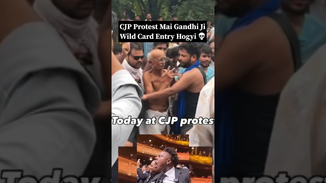 Protest M Gandhi ji Wild Card Entry 😂  @desibalak6723#comedy#funny#comedyvideos#shortvideos