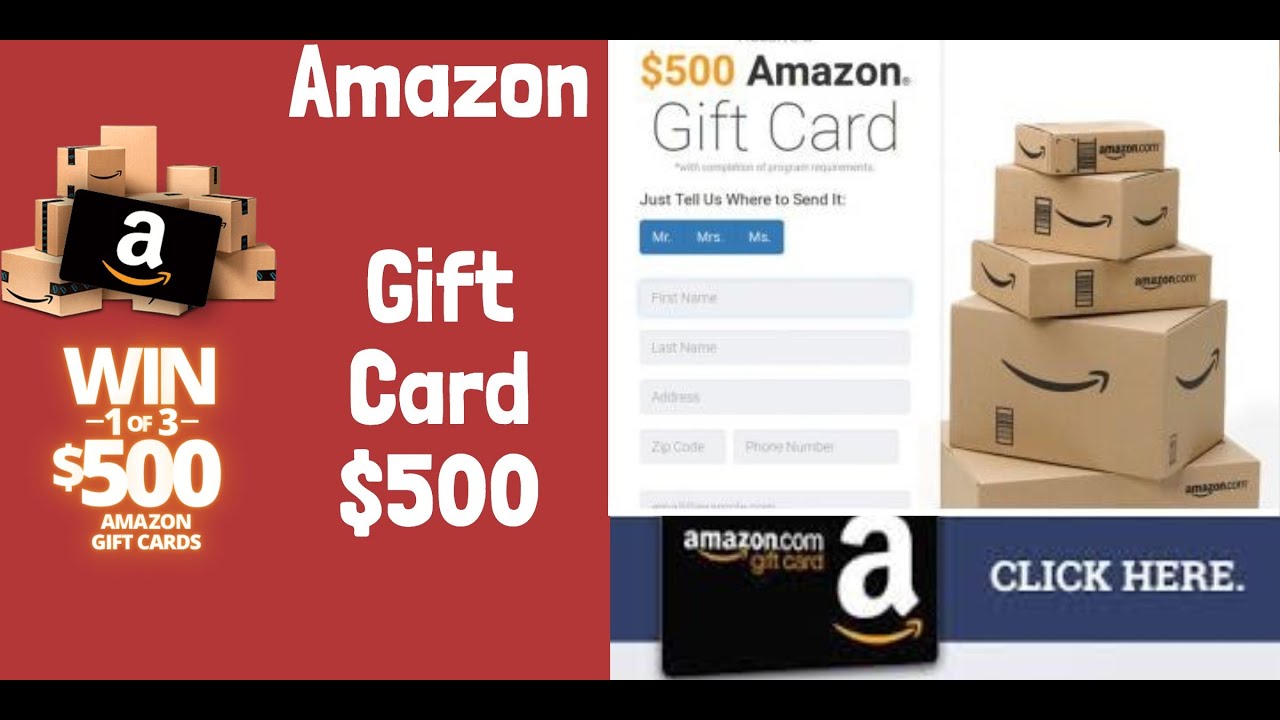 Get $500 to Spend at Amazon Now! Get free 2019