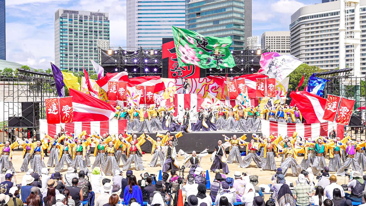 [4K] 岡山うらじゃ連 蓮雫 【フィナーレ選出演舞】　こいや祭り 2023 土曜日
