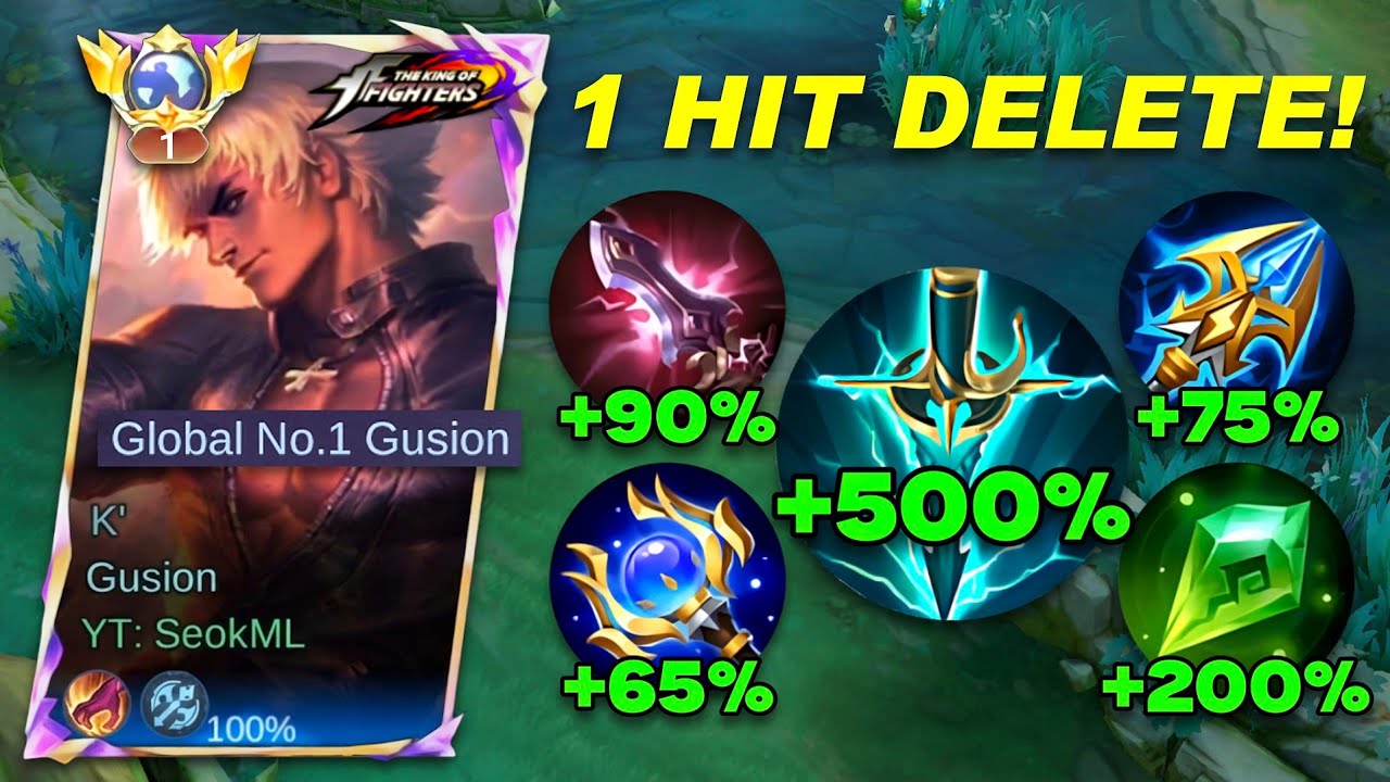 NEW META!! GUSION BEST HIGH BURST DAMAGE HACK BUILD THIS NEW SEASON! 💀