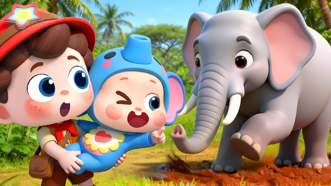 ジャングルだいぼうけん🐘だれのなきごえ？ | イエス！ネオ | 赤ちゃんが喜ぶ歌 | 童謡 | アニメ | 動画 | ベビーバス| BabyBus