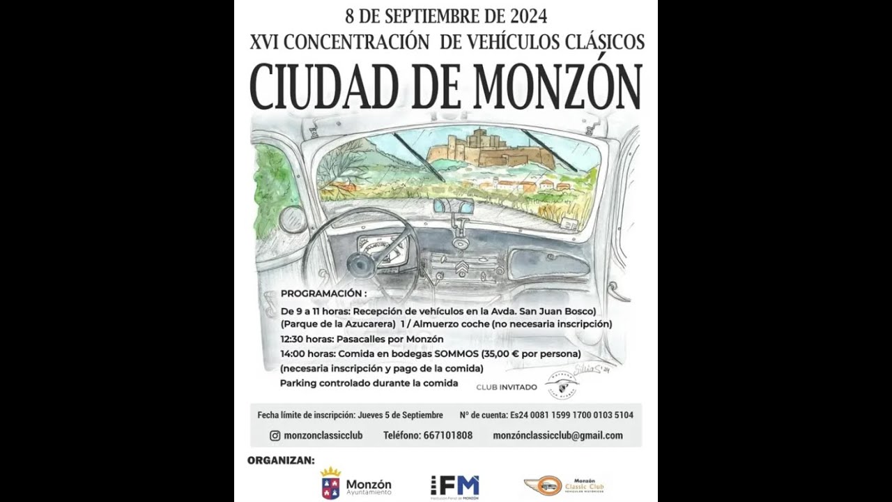 XVI Concentración de Vehículos Clásicos “Ciudad de Monzón” .2024