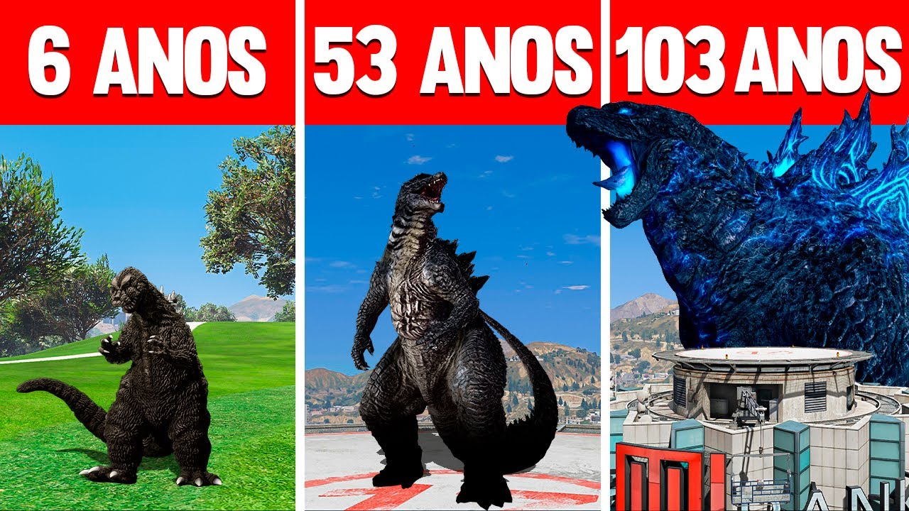 SOBREVIVENDO 103 ANOS COMO GODZILLA NO GTA 5